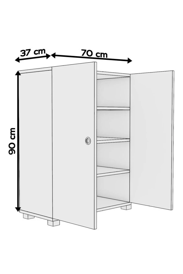 Mokaparkavm Prenses Ayakabı Dolabı Çok Amaçlı Dolap - 4