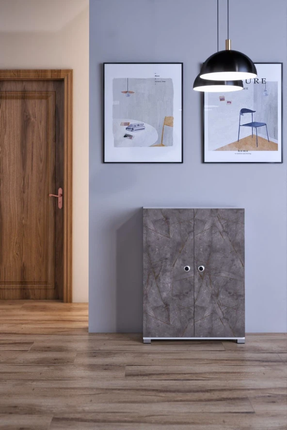 Mokaparkavm Prenses Ayakkabı Dolabı Ayakkabılık Fonksiyonel Çok Amaçlı Dolap - 3