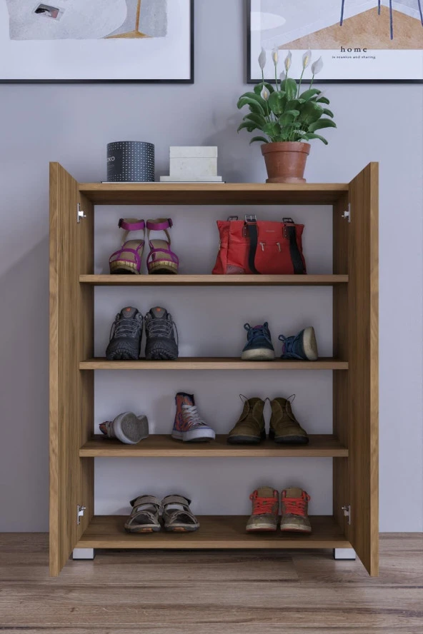 Mokaparkavm Prenses Ayakkabı Dolabı Ayakkabılık Fonksiyonel Çok Amaçlı Dolap - 4