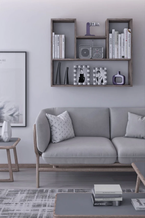 Mokaparkavm Lale Kitaplık Bölmeli Kitaplık Raflı Kitaplık - 2