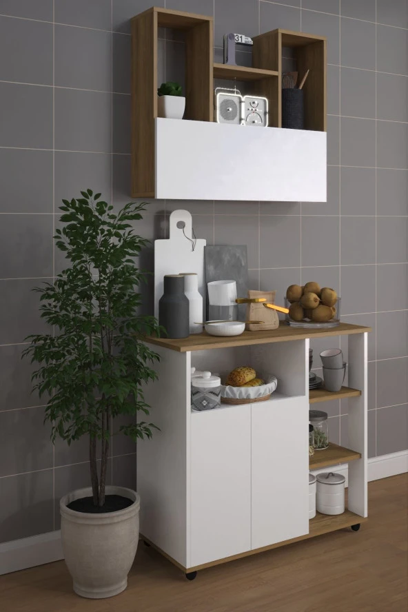 Mokaparkavm Angela Mikrodalga Fırın Dolabı Çok Amaçlı Dolap