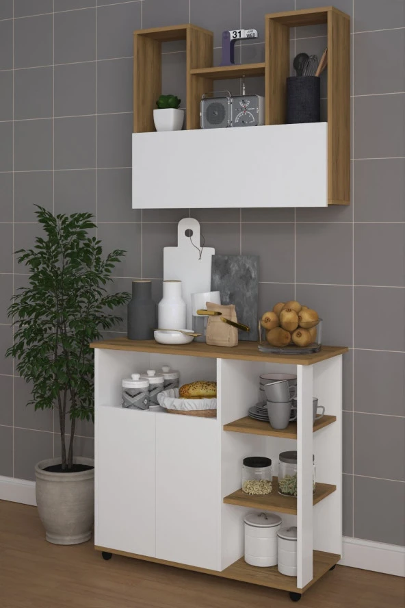 Mokaparkavm Angela Mikrodalga Fırın Dolabı Çok Amaçlı Dolap - 2