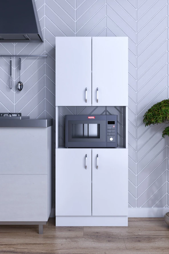 Mokaparkavm Nisan Çok Amaçlı Mikrodalga Fırın Dolabı