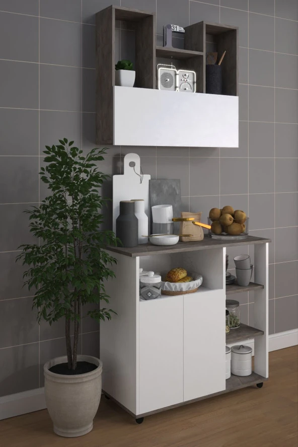 Mokaparkavm Angela Mikrodalga Fırın Dolabı Çok Amaçlı Dolap - 2