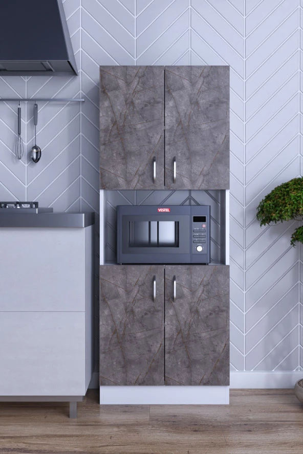 Mokaparkavm Nisan Mikrodalga Fırın Dolabı Çok Amaçlı Dolap