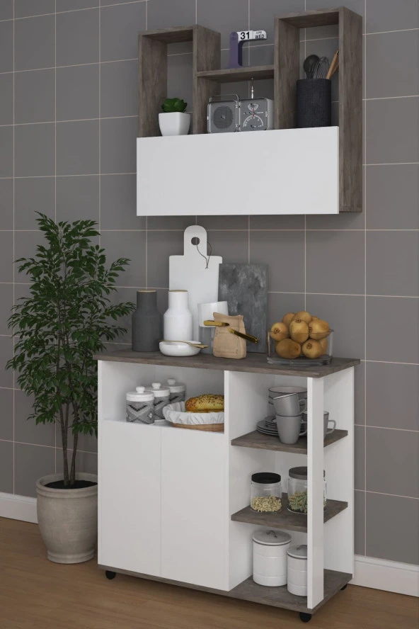 Mokaparkavm Angela Mikrodalga Fırın Dolabı Çok Amaçlı Dolap - 3