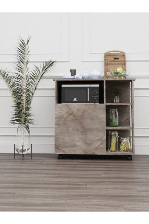 Mokaparkavm Bozlale Mikrodalga Fırın Dolabı Kahve Dolabı