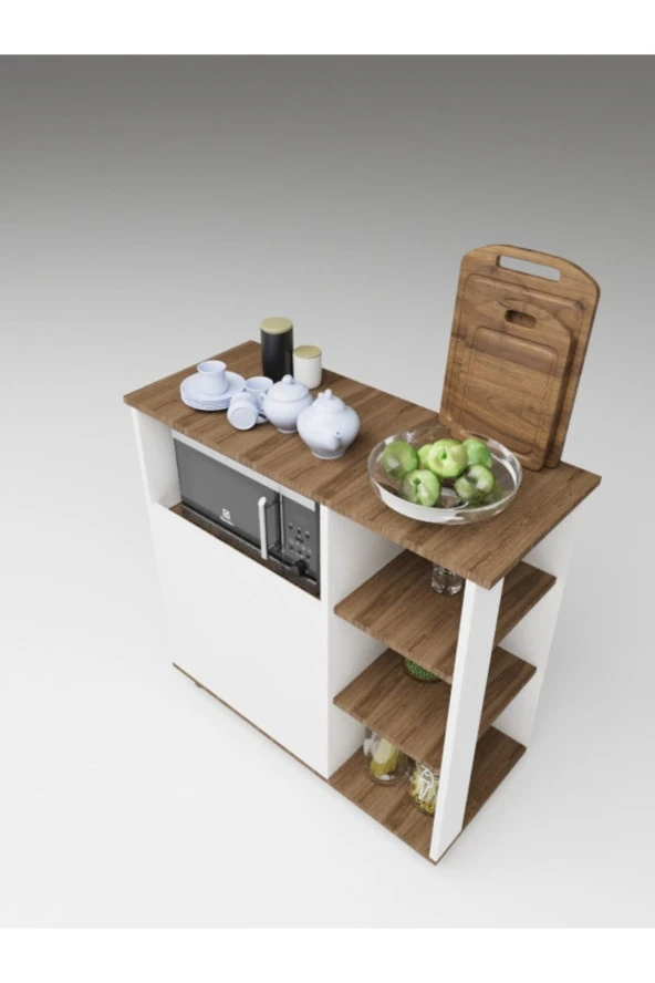 Mokaparkavm Bozlale Mikrodalga Fırın Dolabı Kahve Dolabı