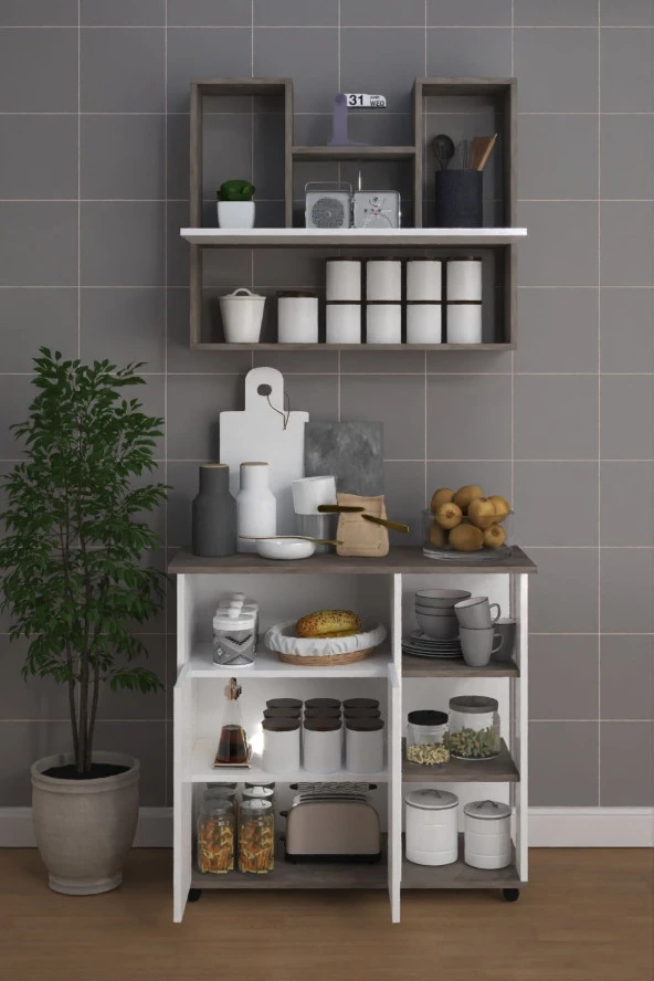 Mokaparkavm Angela Mikrodalga Fırın Dolabı Çok Amaçlı Dolap - 4