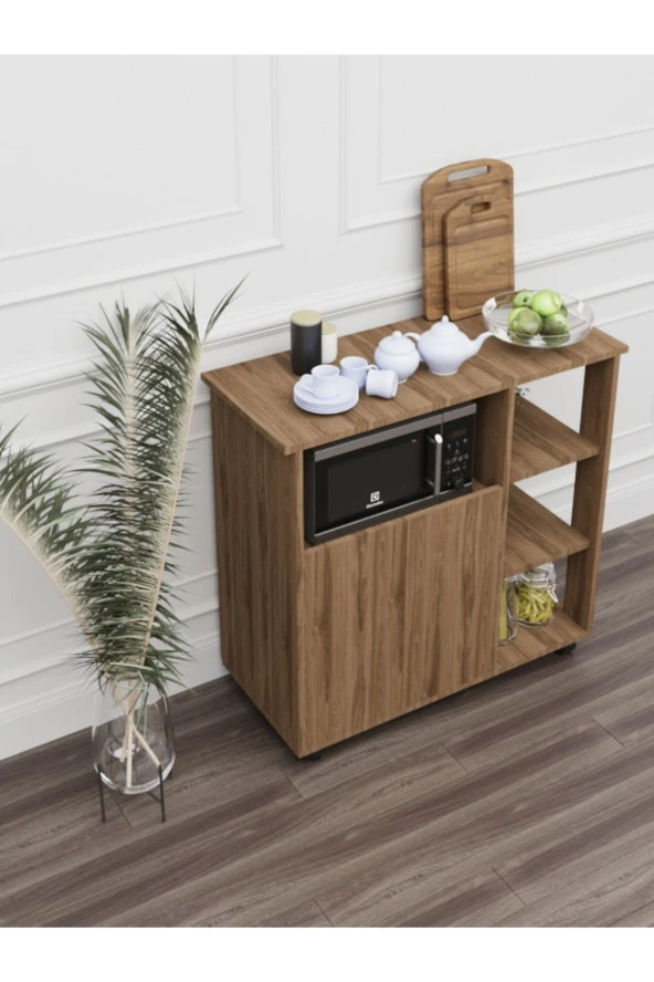 Mokaparkavm Bozlale Mikrodalga Fırın Dolabı Kahve Dolabı - Resim 2