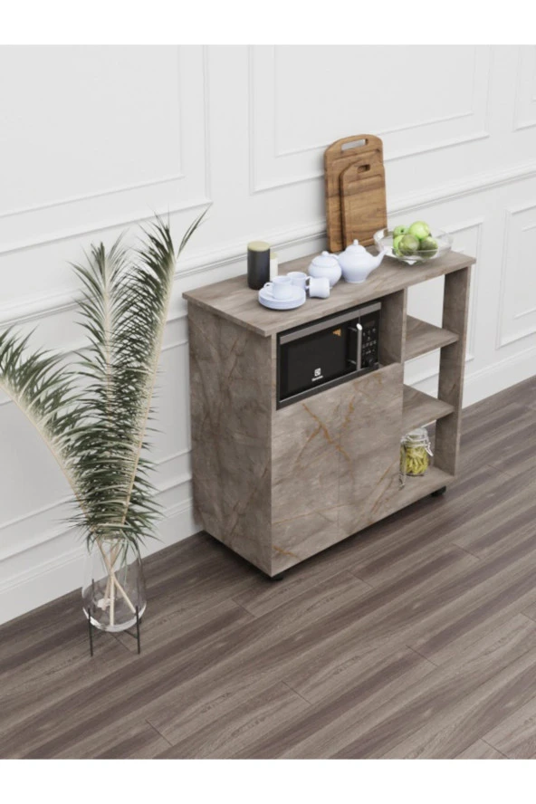 Mokaparkavm Bozlale Mikrodalga Fırın Dolabı Kahve Dolabı - 2