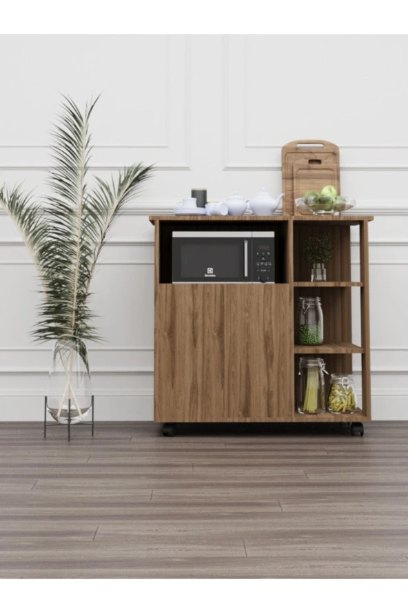 Mokaparkavm Bozlale Mikrodalga Fırın Dolabı Kahve Dolabı - Resim 3