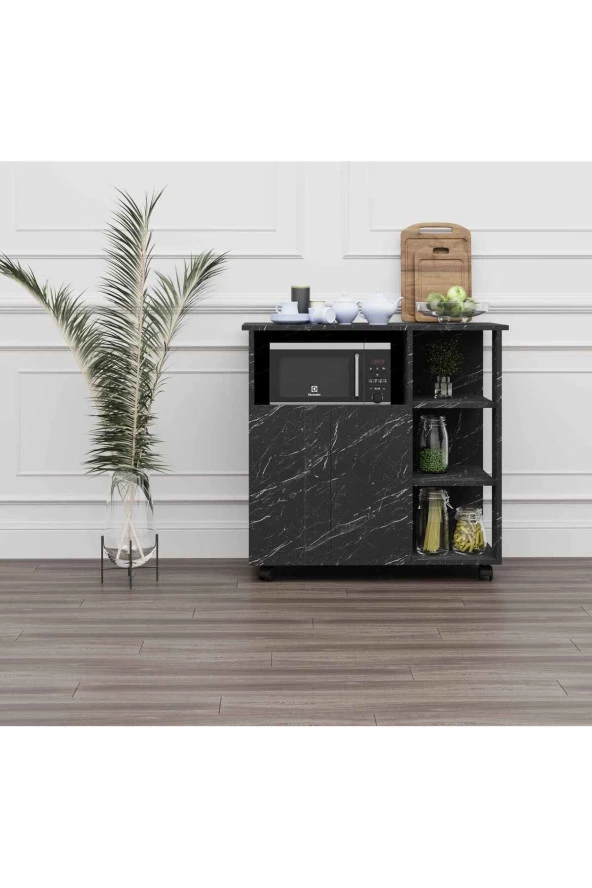 Mokaparkavm Bozlale Mikrodalga Fırın Dolabı Kahve Dolabı - 3