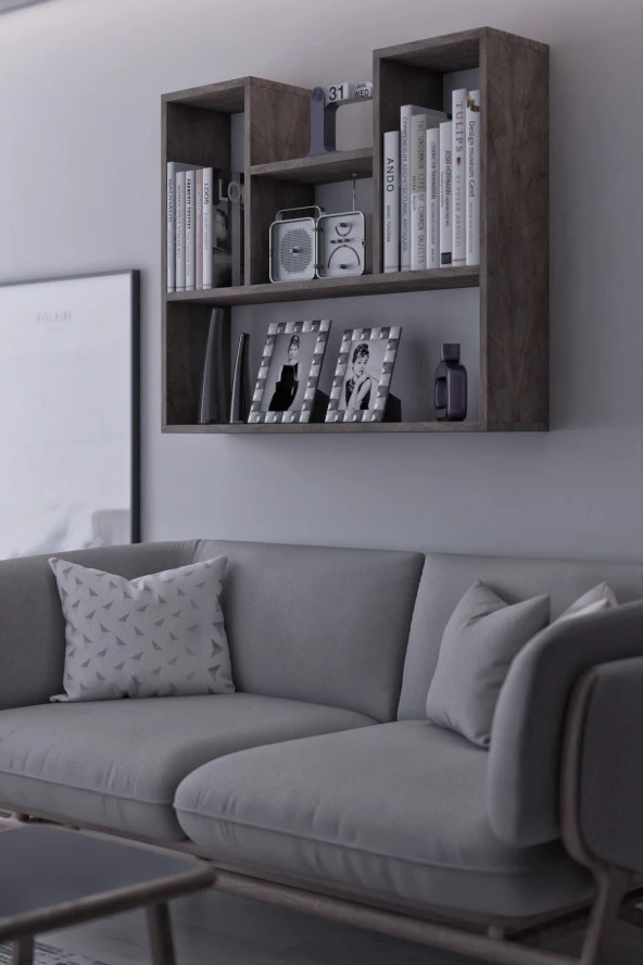 Mokaparkavm Lale Kitaplık Bölmeli Kitaplık Raflı Kitaplık - 3