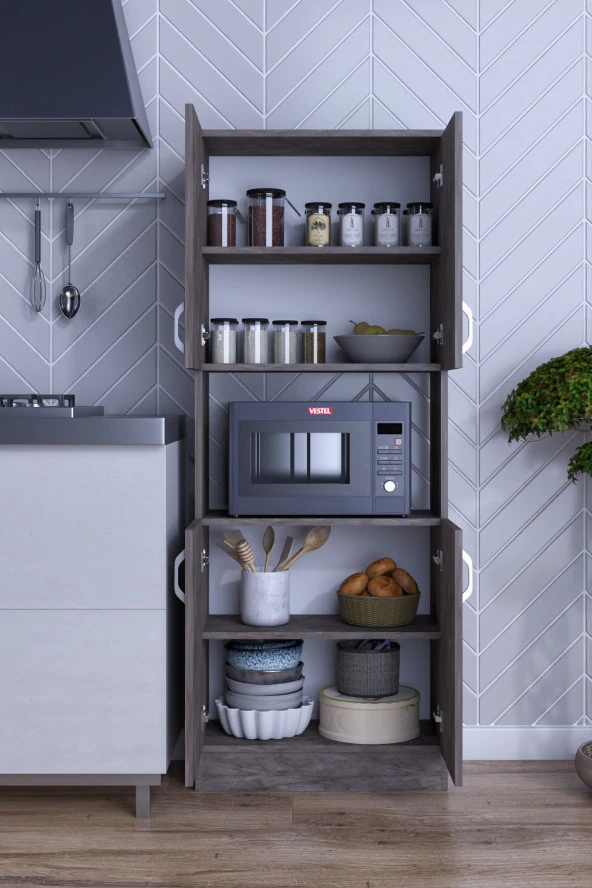 Mokaparkavm Nisan Mikrodalga Fırın Dolabı Çok Amaçlı Dolap - 4