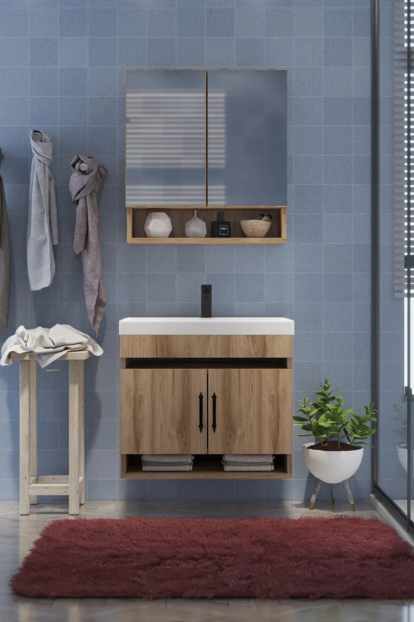 Mokaparkavm Salvador Banyo Dolabı Çok Amaçlı Banyo Dolabı - Resim 4