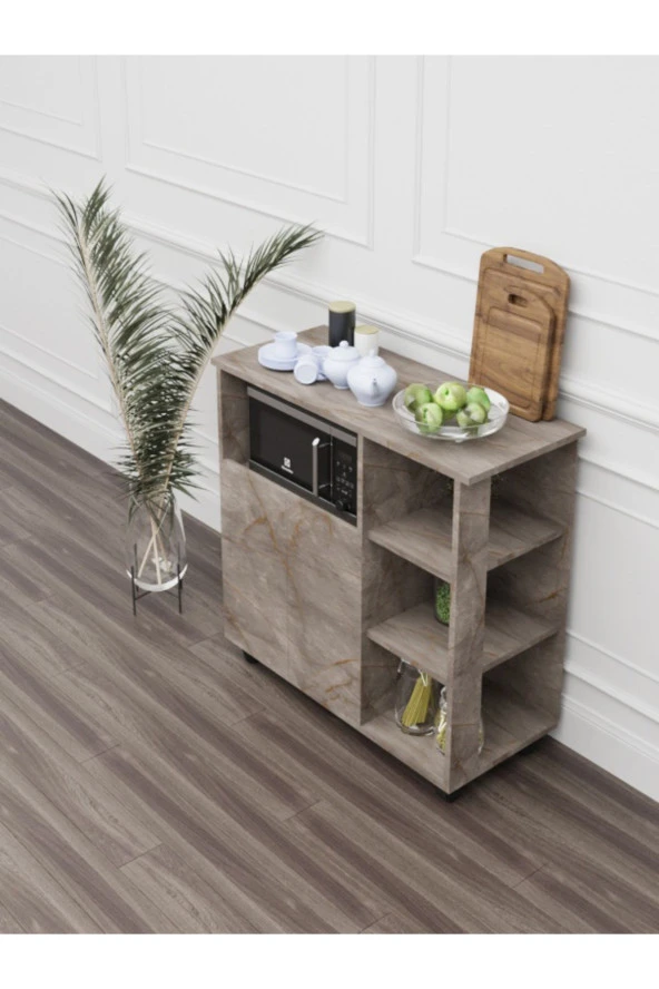 Mokaparkavm Bozlale Mikrodalga Fırın Dolabı Kahve Dolabı - 3