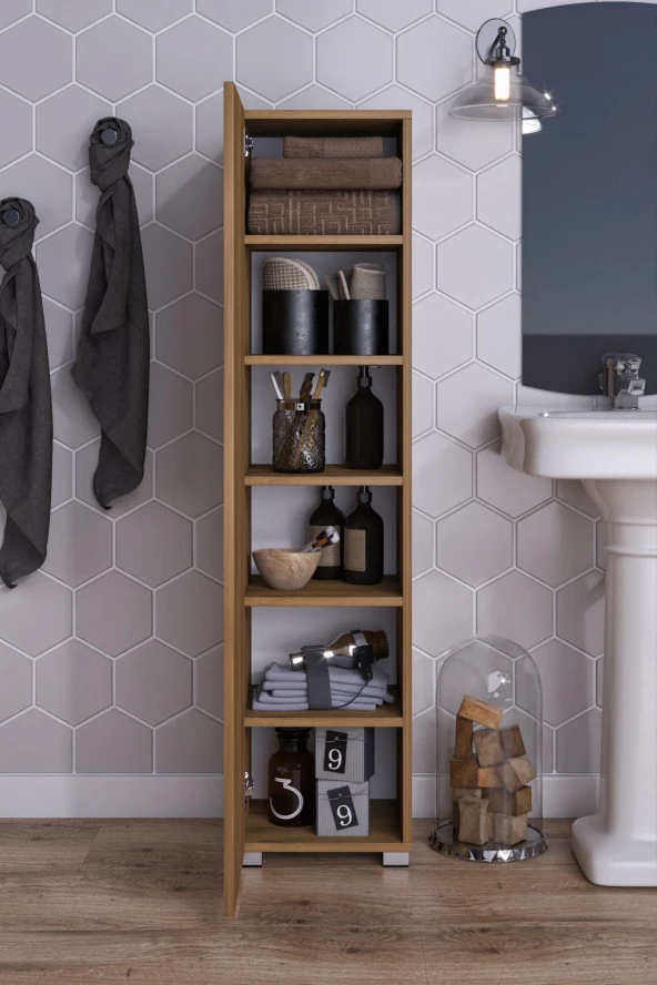 Mokaparkavm Saltik Çok Amaçlı Dolap Tek Kanat Raflı Saltik1001 - 2