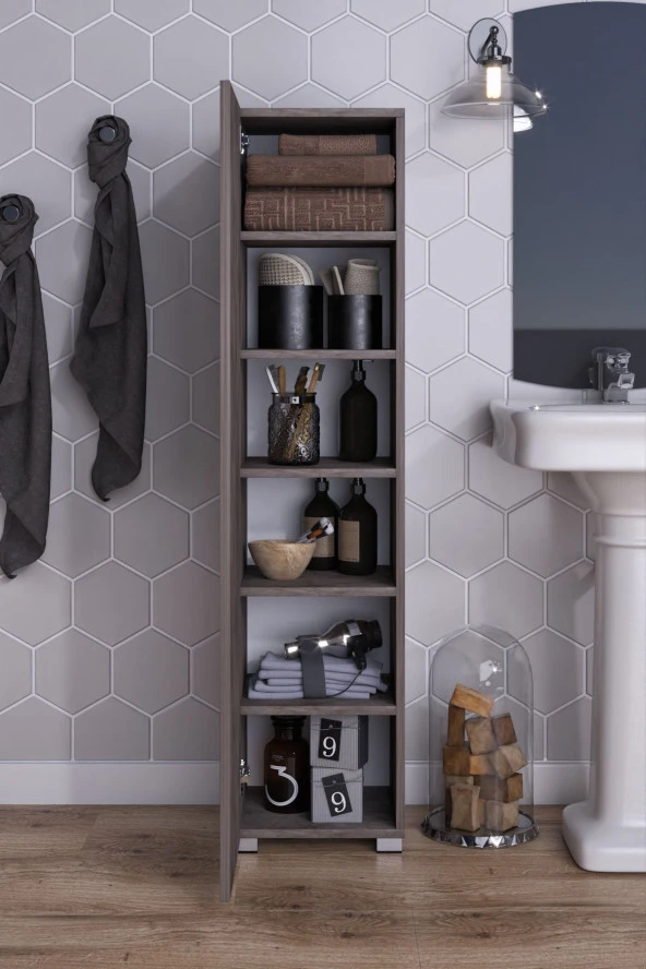 Mokaparkavm Saltik Çok Amaçlı Dolap Tek Kanat Raflı Saltik1001 - 2