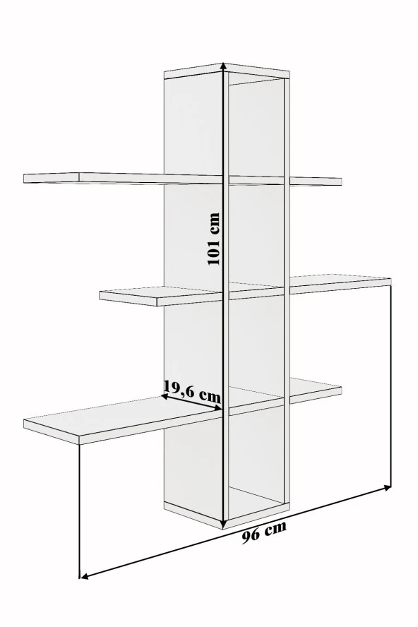 Mokaparkavm Yaz Kitaplık Çok Amaçlı Dekoratif Raf - 4