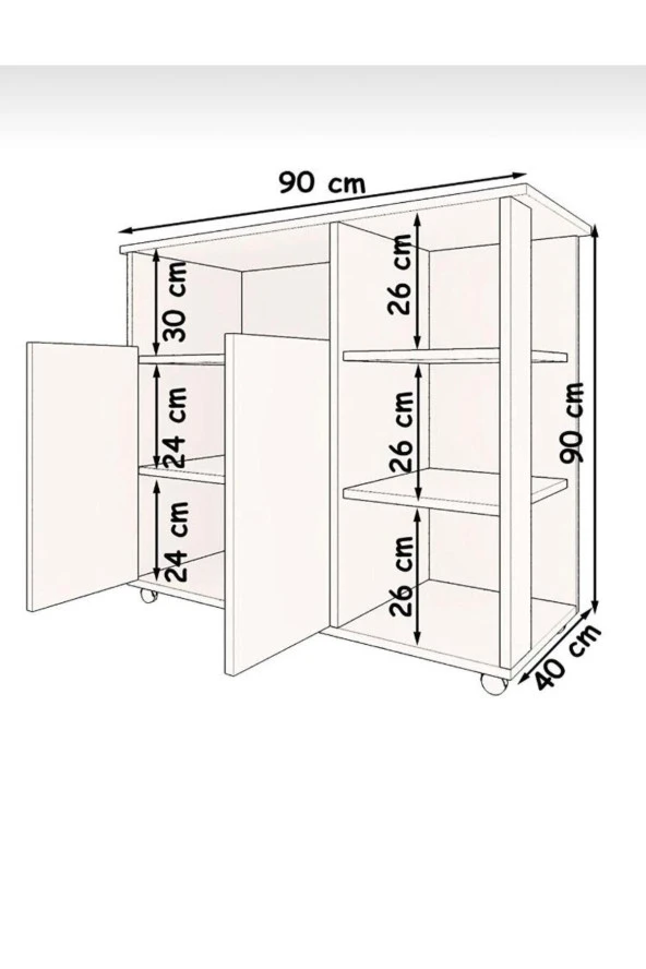 Dekorfim Bozlale Çok Amaclı Mikro Dalga Fırın Dolabi - 4