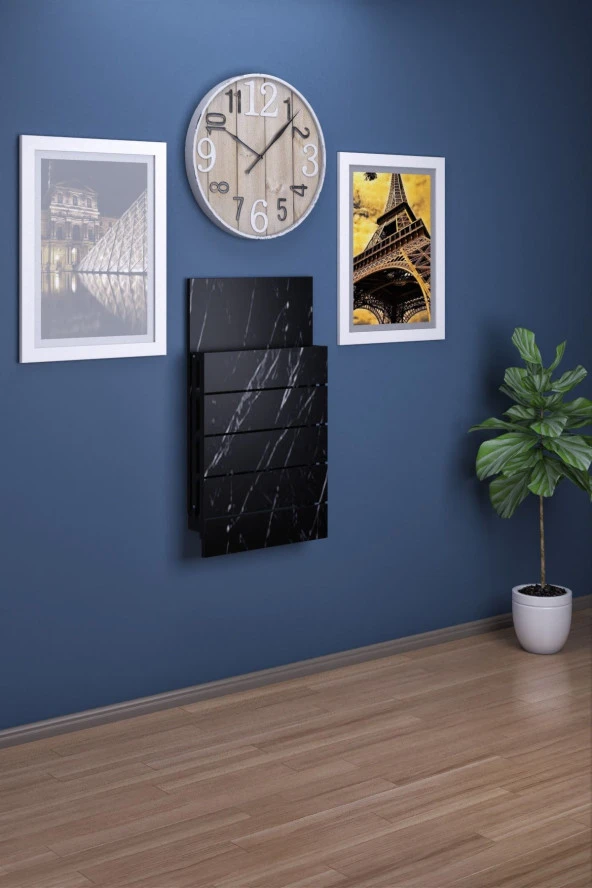 Mokaparkavm Fulya Duvara Monte Katlanabilir Pratik Yemek Masası Balkon Masası Çalışma Masası - 3