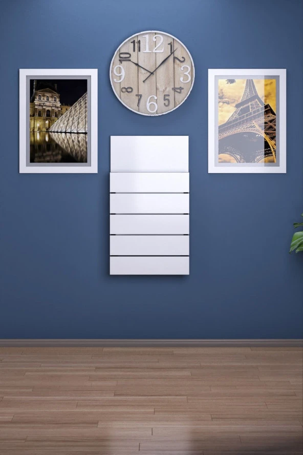 Mokaparkavm Fulya Duvara Monteli Katlanabilir Pratik Yemek Masası Balkon Masası Çalışma Masası - Resim 3