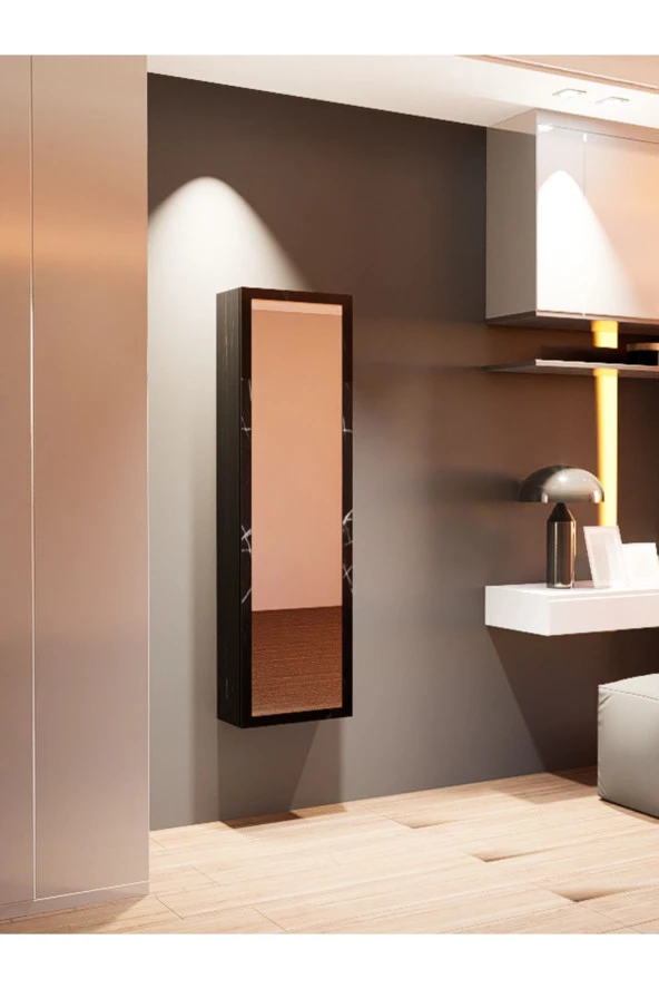 Mokaparkavm Aydınlık Ütü Masası Aynalı Dolaplı Katlanabilir Ütü Masası - 4