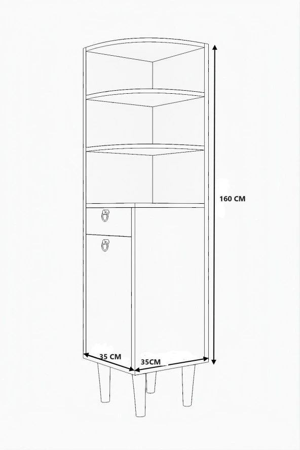 Mokaparkavm Ekim Köşe Dolap Çok Amaçlı Dolap - 4