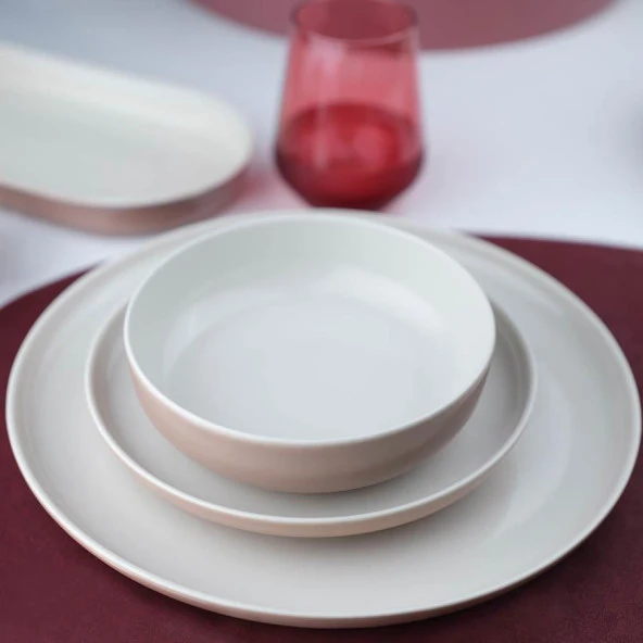 Kütahya Porselen Moderna 26 Parça Yuvarlak Yemek Takımı MOD26YTA855A18DS