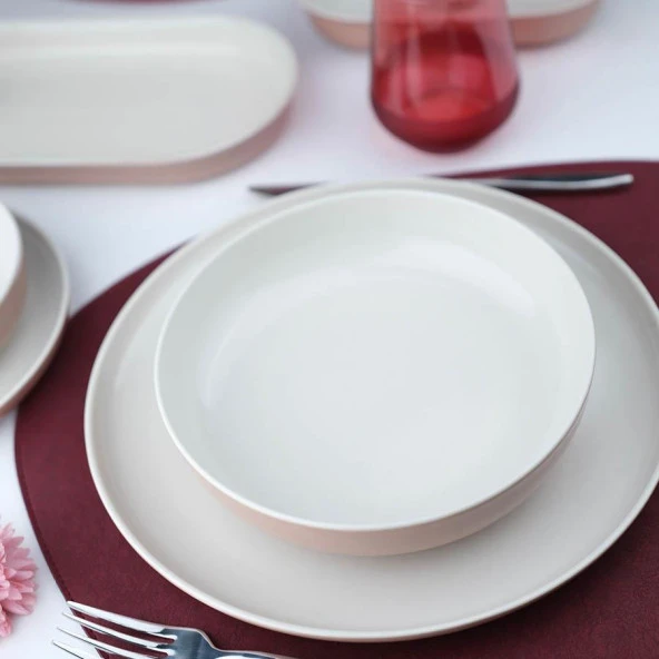 Kütahya Porselen Moderna 26 Parça Yuvarlak Yemek Takımı MOD26YTA855A18DS - 2