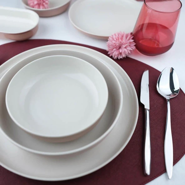 Kütahya Porselen Moderna 26 Parça Yuvarlak Yemek Takımı MOD26YTA855A18DS - 3