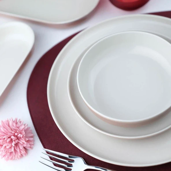 Kütahya Porselen Moderna 26 Parça Yuvarlak Yemek Takımı MOD26YTA855A18DS - 4