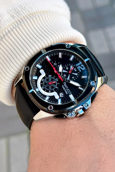 Ferrucci Function FCF.03276FK.01 Deri Kordon Erkek Kol Saati