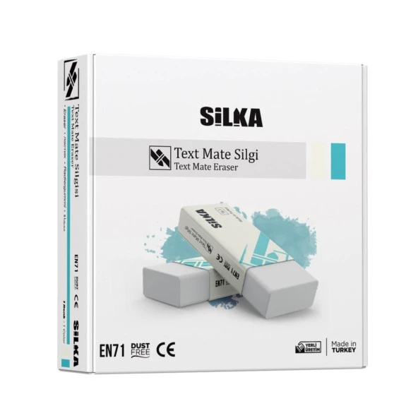 Silka Text Matel Öğrenci Silgisi Beyaz Öğrenci Silgisi (20 Li Paket) - 2