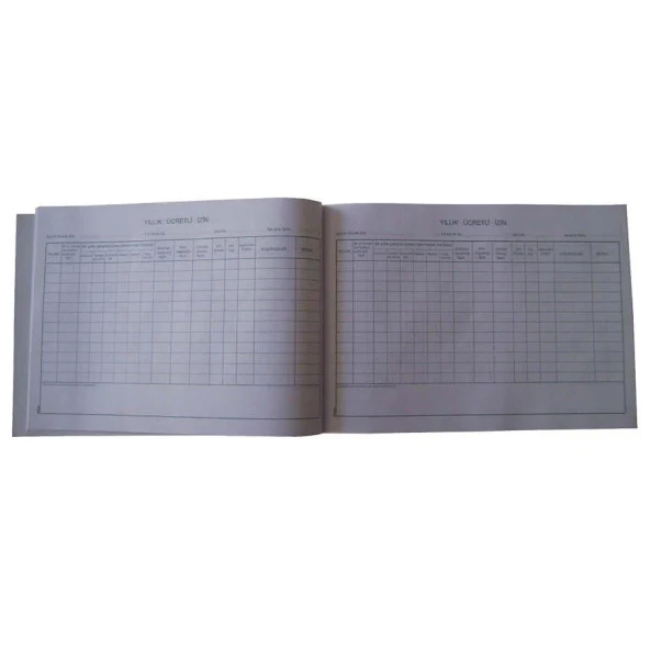Dilman Yıllık Ücretli İzin Defteri Ciltli 192 Yaprak Yıllık Ücretli İzin Defteri - 2