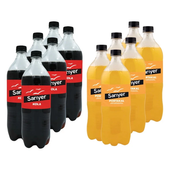 Sarıyer Kola+Portakal 1 lt 12 li Set ürün görseli 1