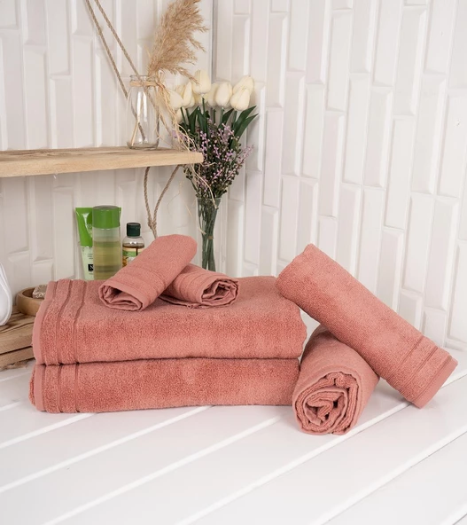 %100 Pamuk 6 Parça Microcotton Mutfak Havlusu / El & Yüz Havlusu / Banyo Havlusu Seti Hürsan Saphir - 10