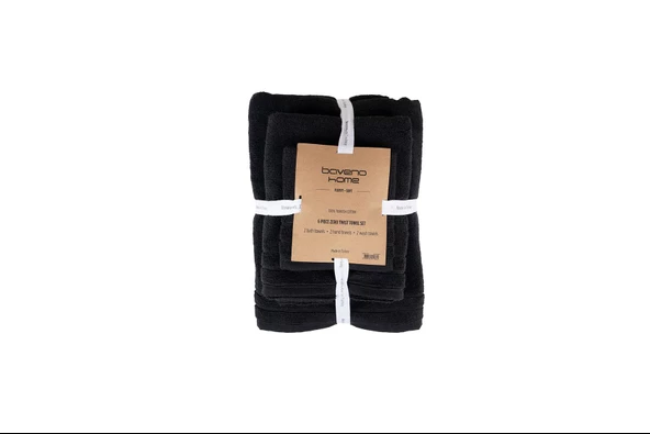 %100 Pamuk 6 Parça Microcotton Mutfak Havlusu / El & Yüz Havlusu / Banyo Havlusu Seti Hürsan Saphir - 4