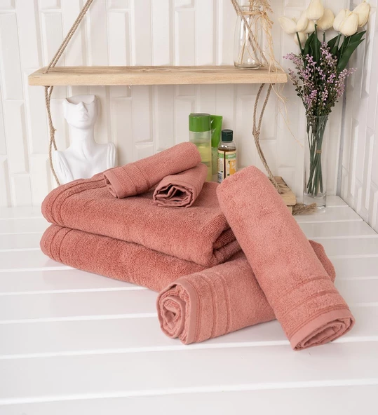 %100 Pamuk 6 Parça Microcotton Mutfak Havlusu / El & Yüz Havlusu / Banyo Havlusu Seti Hürsan Saphir - 12