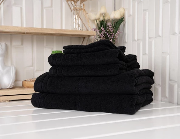 %100 Pamuk 6 Parça Microcotton Mutfak Havlusu / El & Yüz Havlusu / Banyo Havlusu Seti Hürsan Saphir - 2