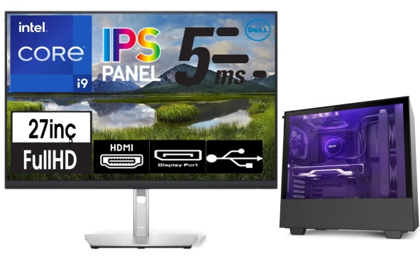 Zetta Airfly X6 Pro Intel Core I9 14900K 16GB Ddr5 Ram 512GB Nvme M.2 SSD 8gb RTX3060 WINDOWS11PRO Full Hd 27" Pivot IPS Monitör Masaüstü Bilgisayar ZET666501461