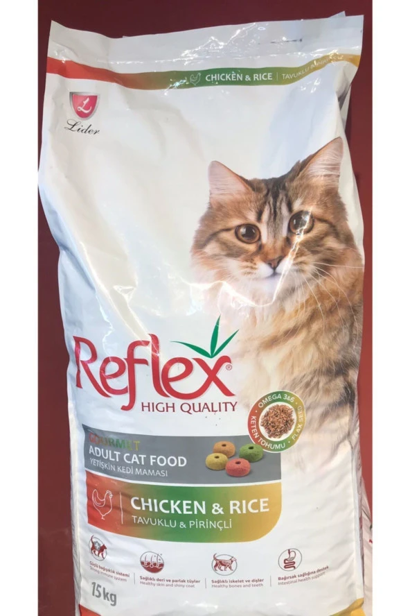 REFLEX ADULT CAT 32/14 CHICKEN&RICE GOURMET 15KG