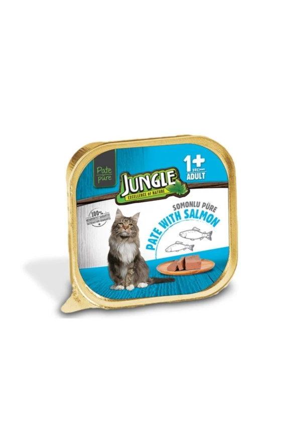 Jungle Kedi Yaş Maması 100 Gr Balıklı Ezme Pate 32li