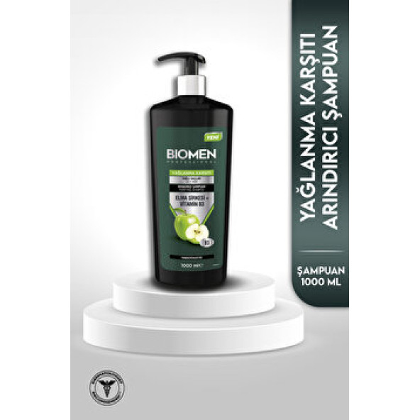 BIOMEN ELMA SİRKELİYAĞLI SAÇLAR ŞAMPUAN 1000 ML