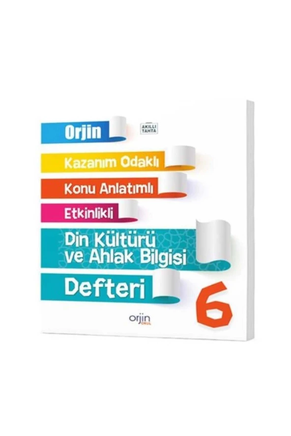 ORJİN 6 DİN KÜLTÜRÜ DEFTERİ