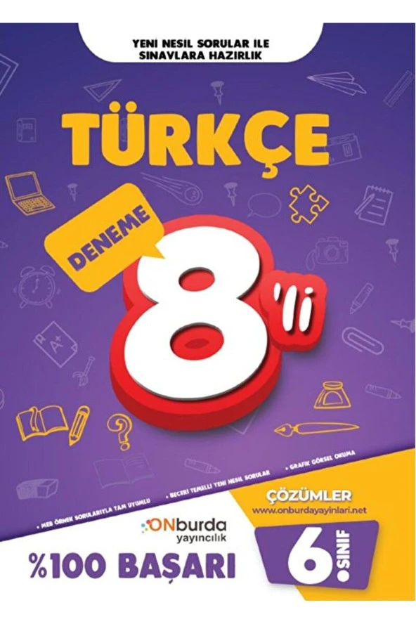 6. Sınıf Türkçe Yeni Nesil Branş Denemeleri / Kolektif / ONburda Yayınları / 9786057033963