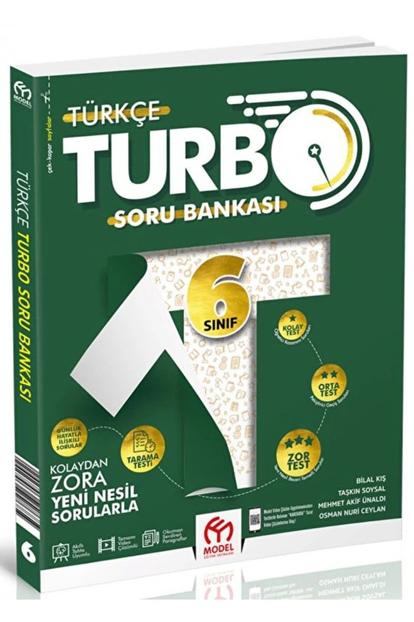 6. Sınıf Turbo Türkçe Soru Bankası / Bilal Kış / Model Eğitim Yayıncılık / 9786258358292