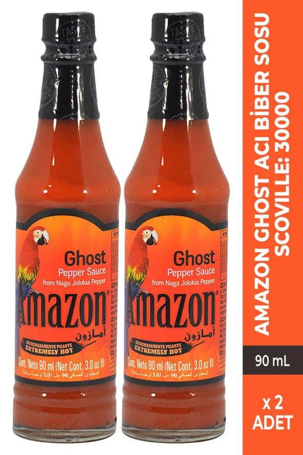 Amazon Ghost Scoville 30.000 Acı Biber Sosu 90ML 2 Adet