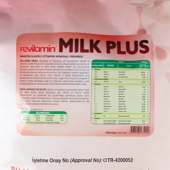 Revitamin Milk Plus Süt Verimi Artırıcı - 3
